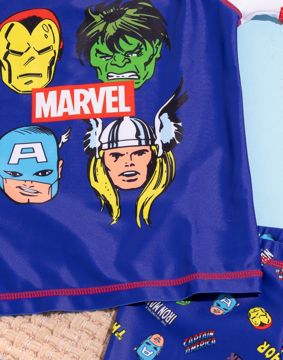 Marvel Avengers Kids Blue 2 Piece Swim Set (2-10 Years)