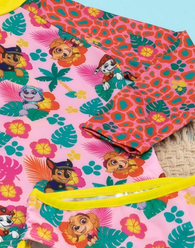 Paw Patrol Kids Pink 2 Piece Swimsuit (18 Months-7 Years)