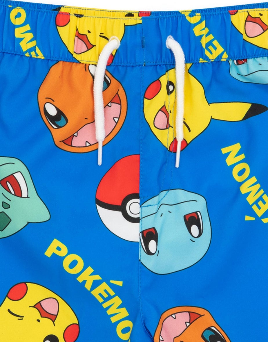 Pokemon Characters Blue Swim Shorts 2 Pack (3-12 Years)