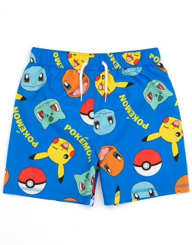 Pokemon Characters Blue Swim Shorts 2 Pack (3-12 Years)