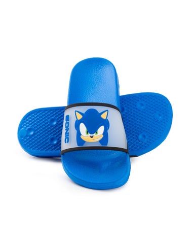 Sonic The Hedgehog Kids Blue Sliders (Younger 10-3 Older)