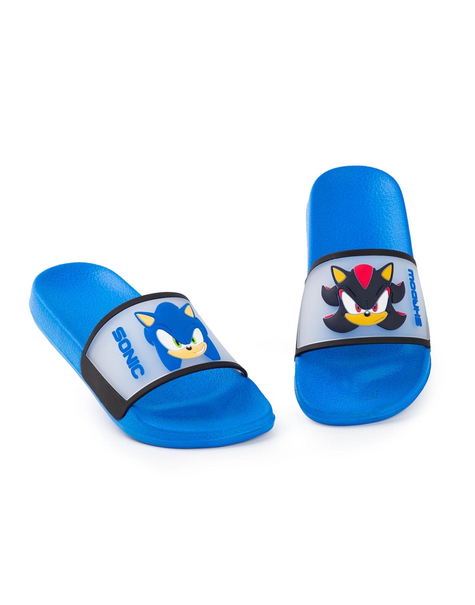 Sonic The Hedgehog Kids Blue Sliders (Younger 10-3 Older)