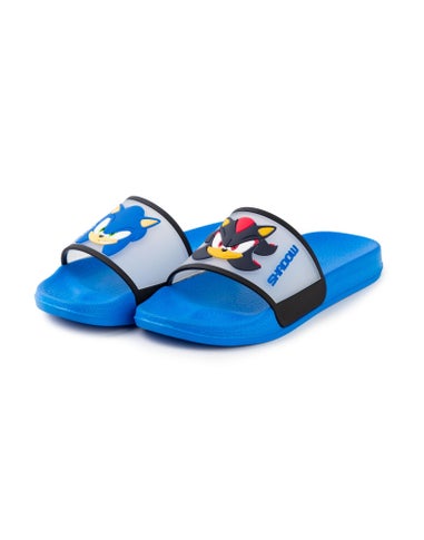 Sonic The Hedgehog Kids Blue Sliders (Younger 10-3 Older)