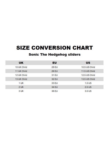 Sonic The Hedgehog Kids Blue Sliders (Younger 10-3 Older)