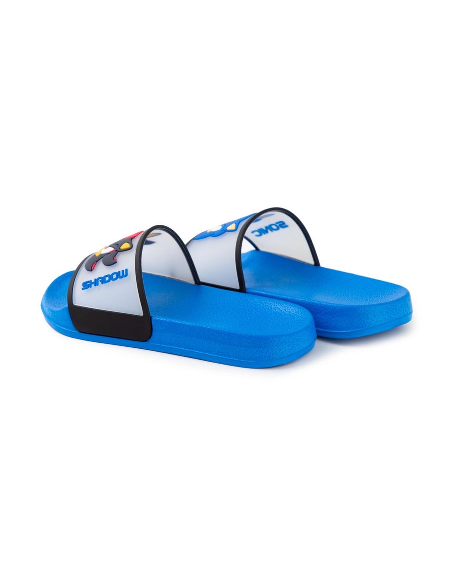 Sonic The Hedgehog Kids Blue Sliders (Younger 10-3 Older)