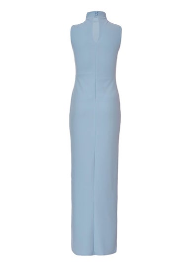 Quiz Blue High Neck Maxi Dress