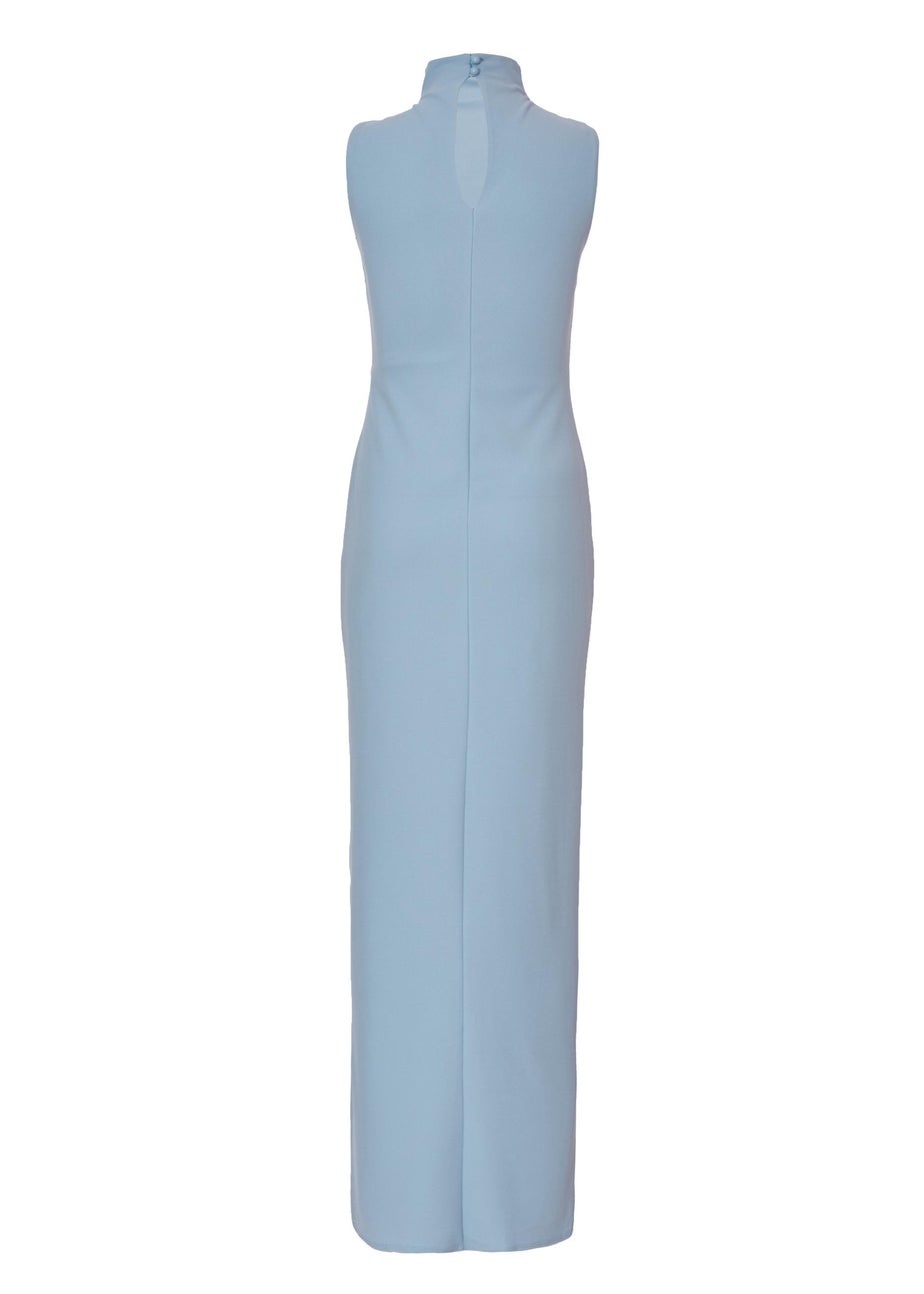 Quiz Blue High Neck Maxi Dress