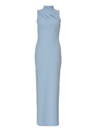 Quiz Blue High Neck Maxi Dress