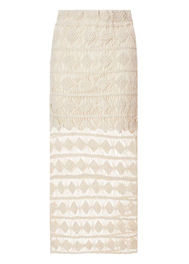 Quiz Stone Crochet Midaxi Skirt