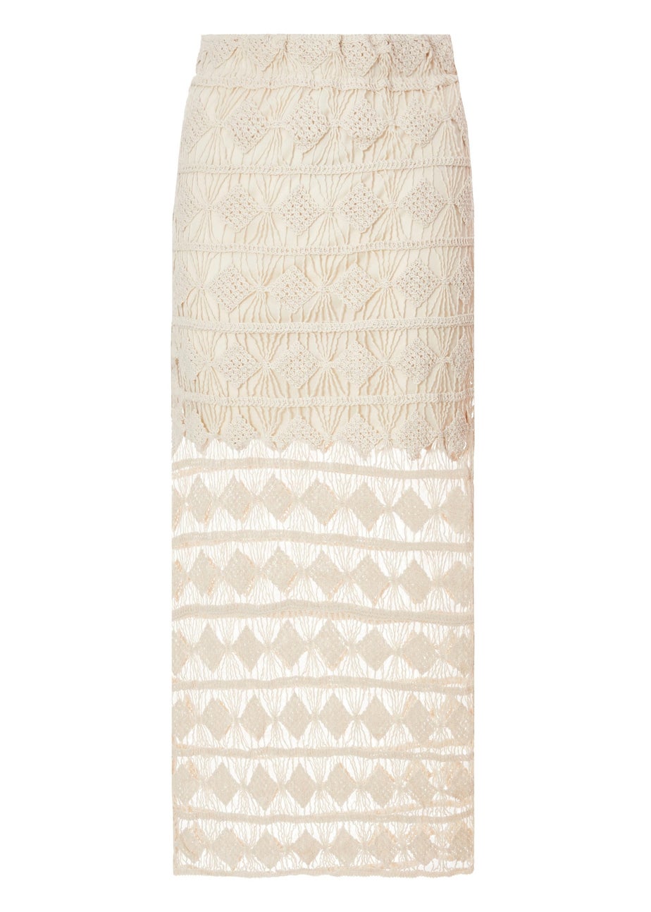 Quiz Stone Crochet Midaxi Skirt