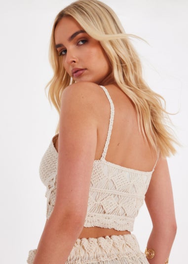 Quiz Stone Crochet Midaxi Skirt