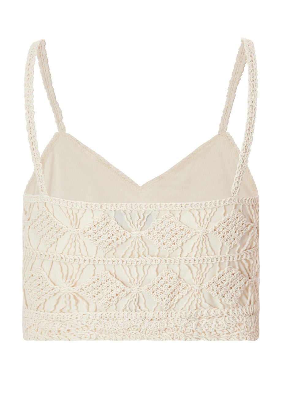 Quiz Stone Crochet Crop Top