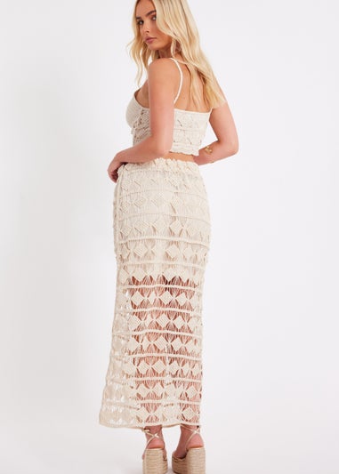 Quiz Stone Crochet Crop Top