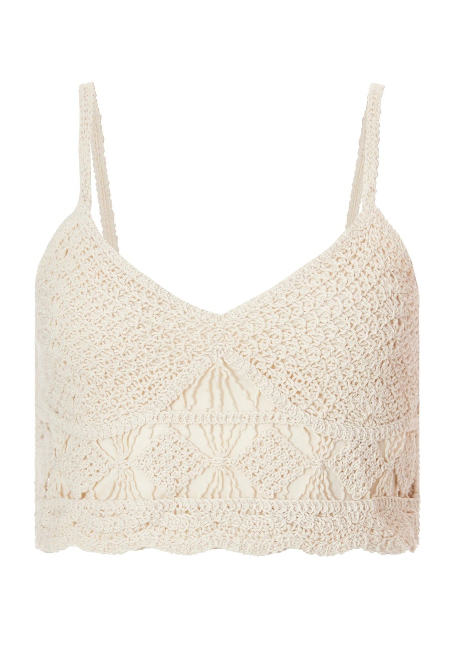Quiz Stone Crochet Crop Top