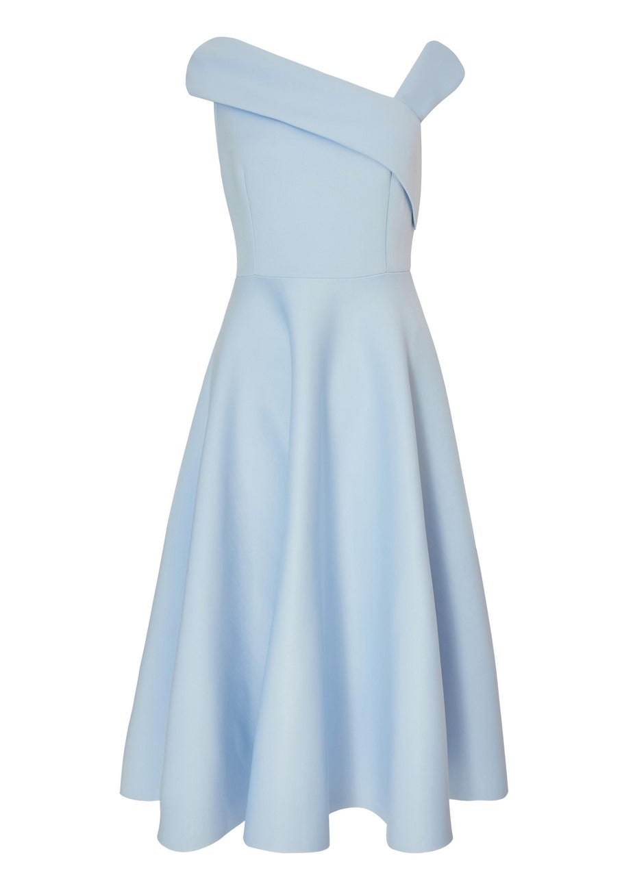 Quiz Blue Asymmetric Midi Dress