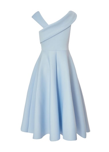 Quiz Blue Asymmetric Midi Dress