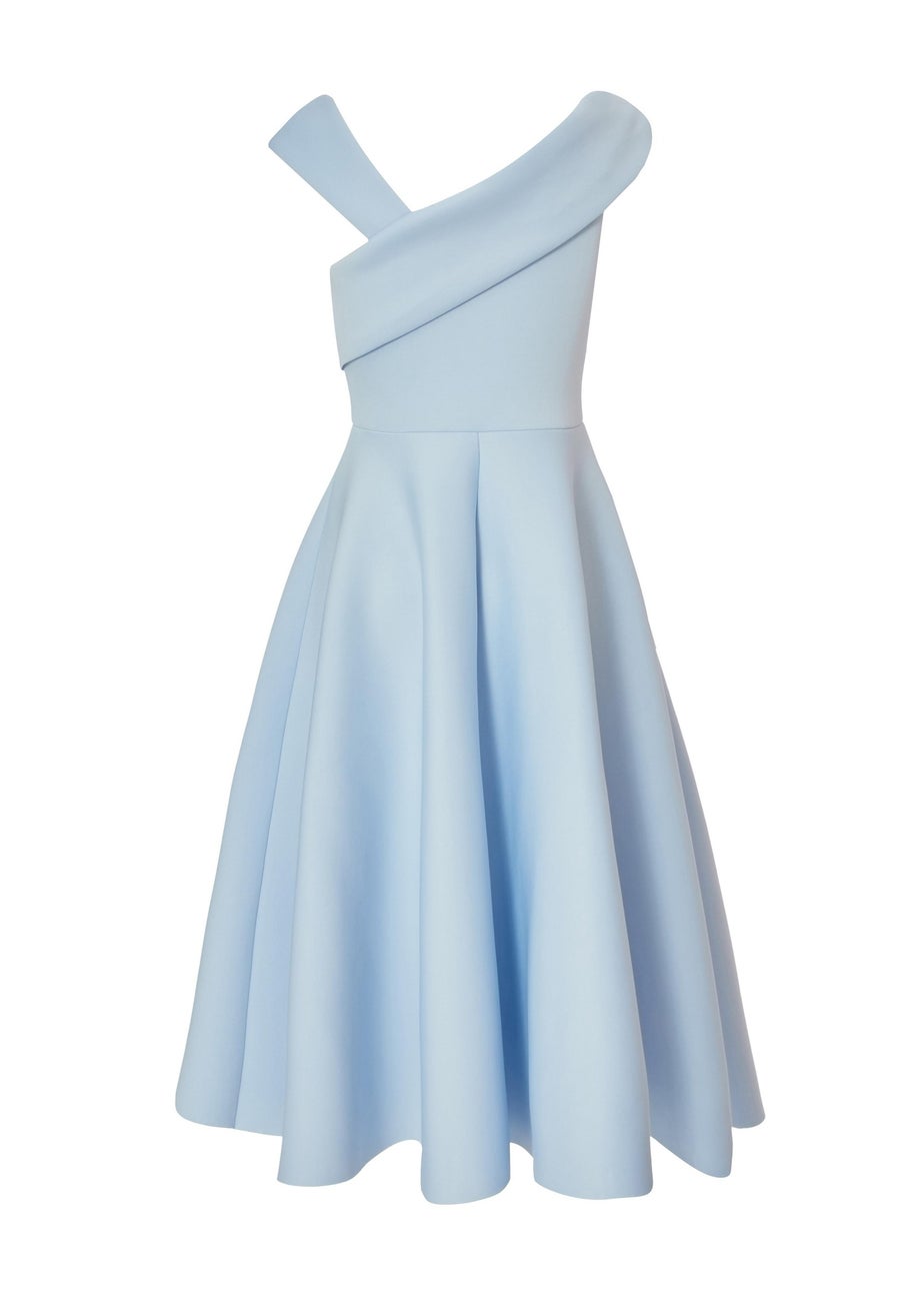 Quiz Blue Asymmetric Midi Dress