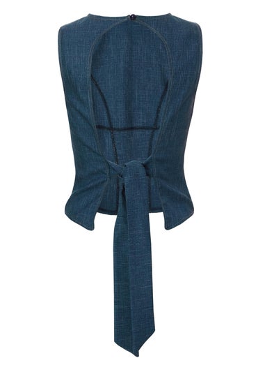 Quiz Blue Tie Back Top