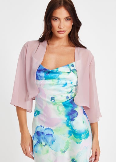 Quiz Pink Crop Sleeve Cover Up