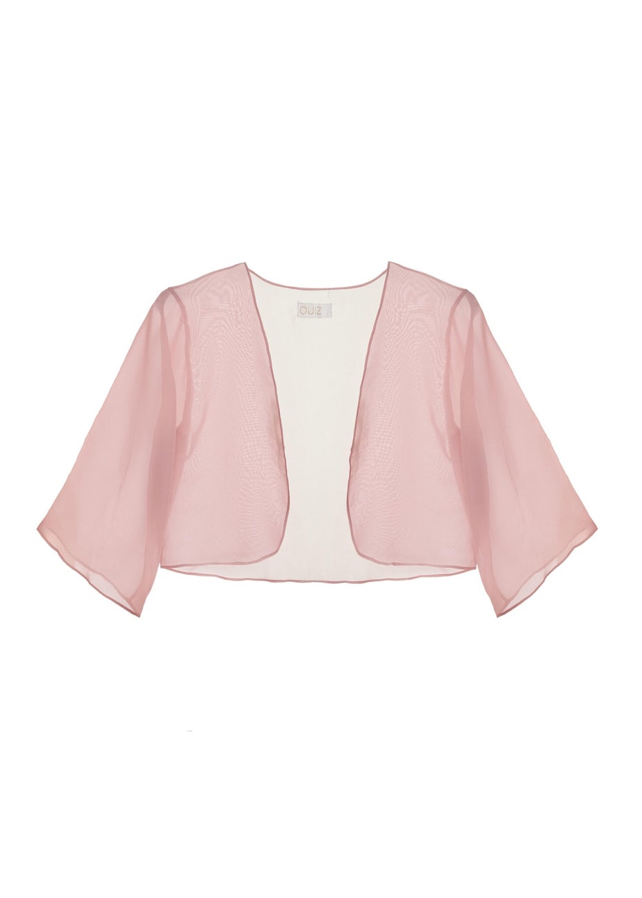 Quiz Pink Crop Sleeve Cover Up