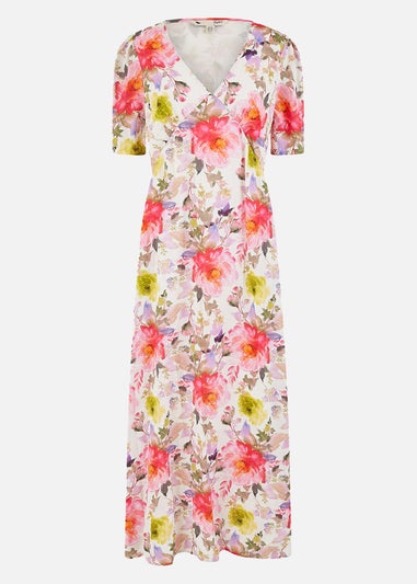 Yumi Ivory Floral Midi Dress