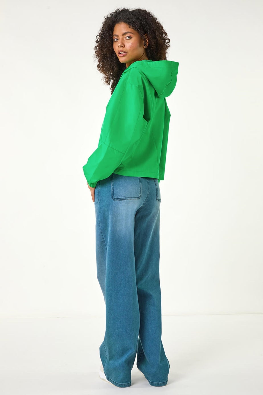 Dusk Green Hooded Raincoat