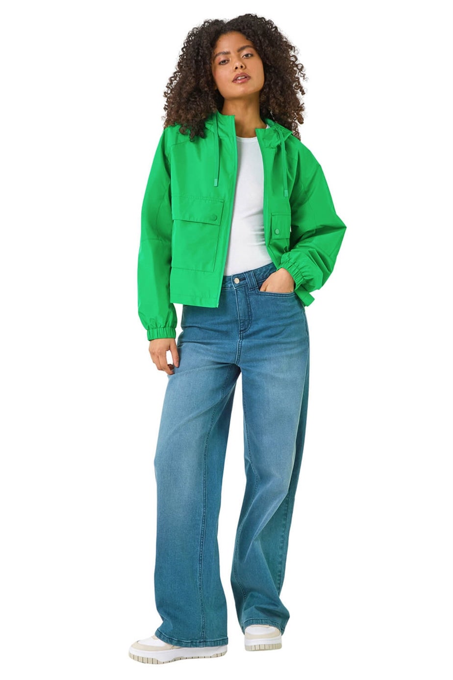 Dusk Green Hooded Raincoat