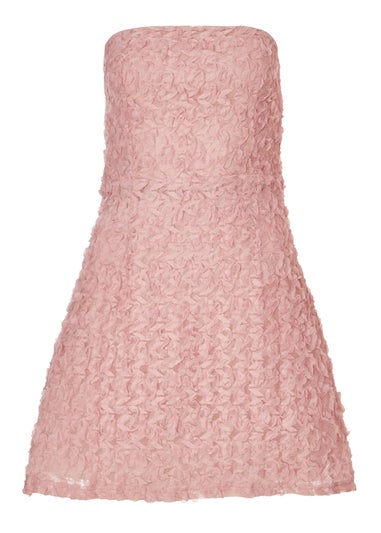 Quiz Pink Floral Bandeau Mini Dress
