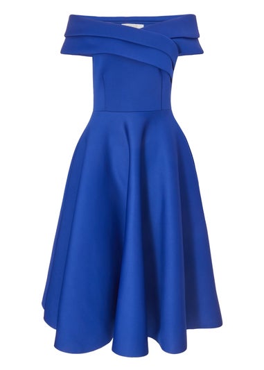 Quiz Blue Bardot Midi Dress