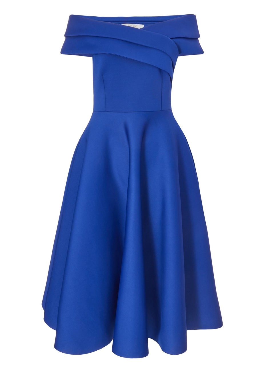 Quiz Blue Bardot Midi Dress