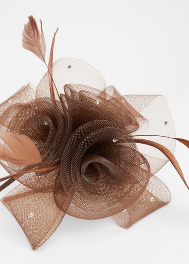 Quiz Brown Flower Headband Fascinator