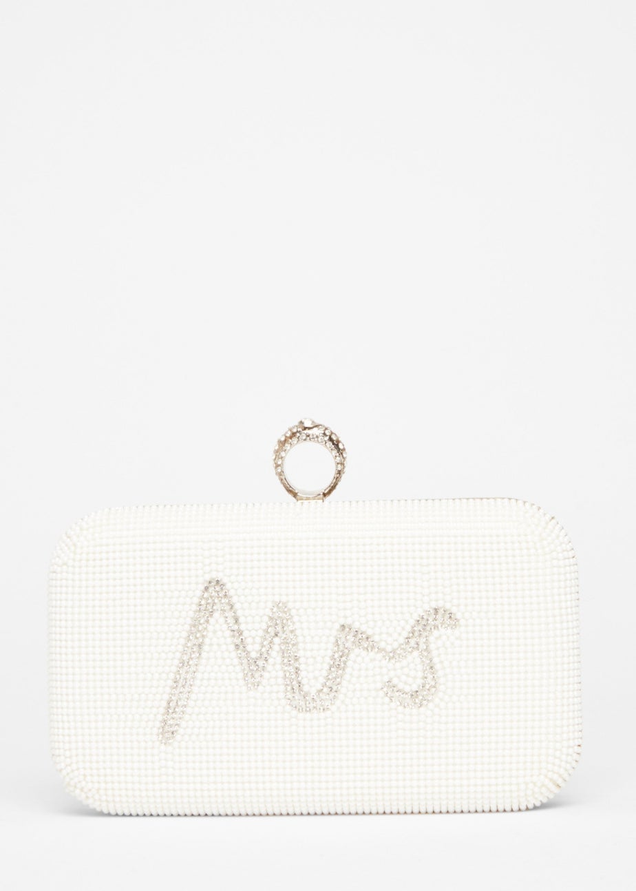 Quiz White Bridal Box Bag