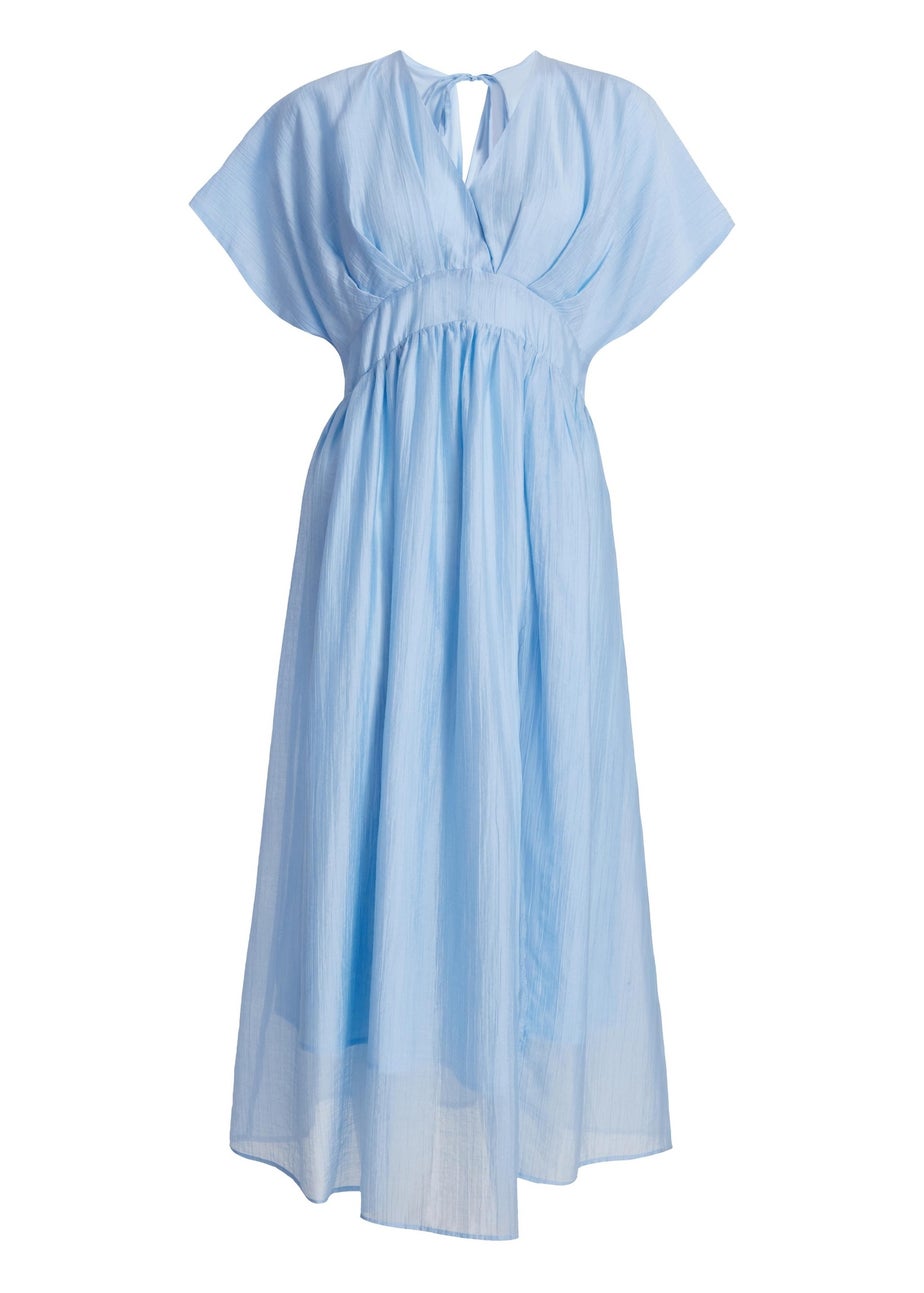 Quiz Blue V Neck Midi Dress