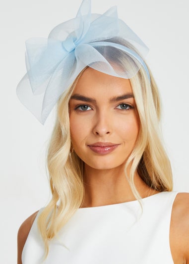 Quiz Blue Bow Headband Fascinator