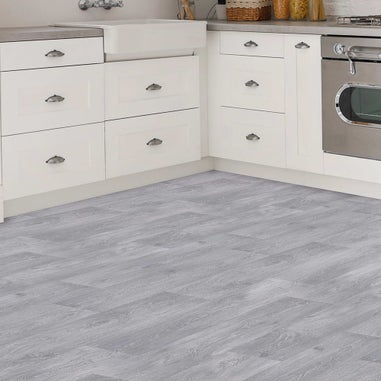 Homemaker Aged Oak Grey Precut Vinyl Floor 3 x 2m