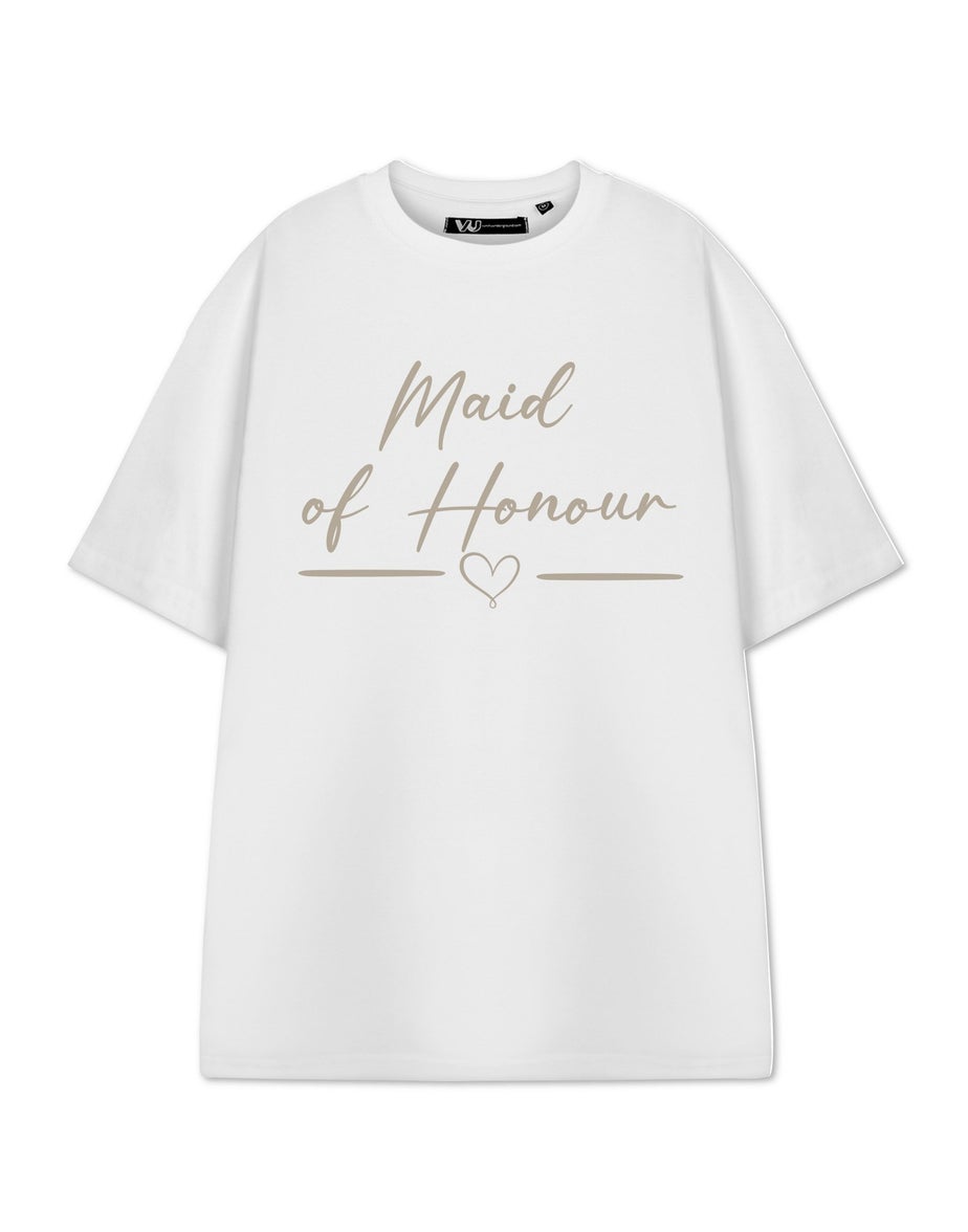 Show Me The Merch Maid Of Honour White T Shirt