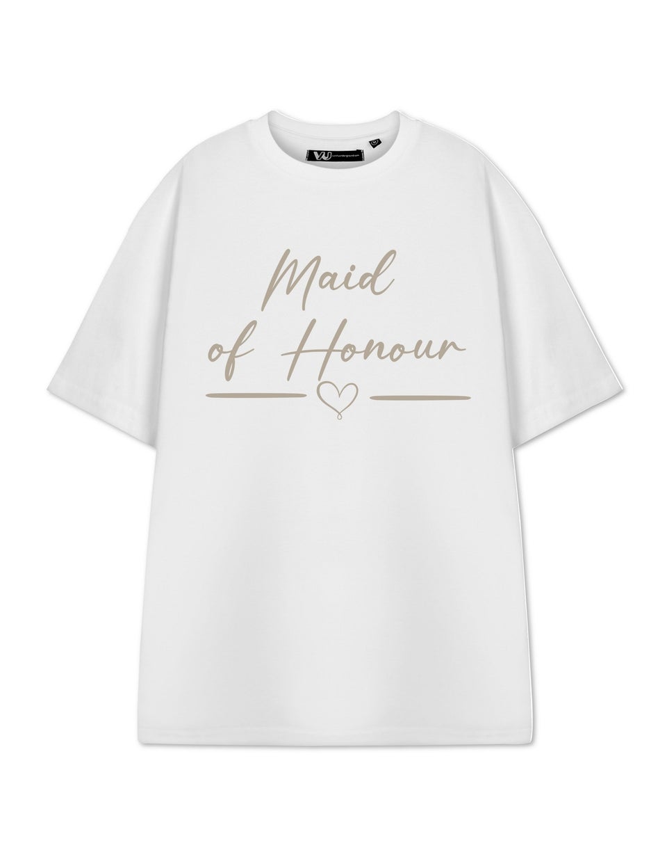 Show Me The Merch Maid Of Honour White T Shirt