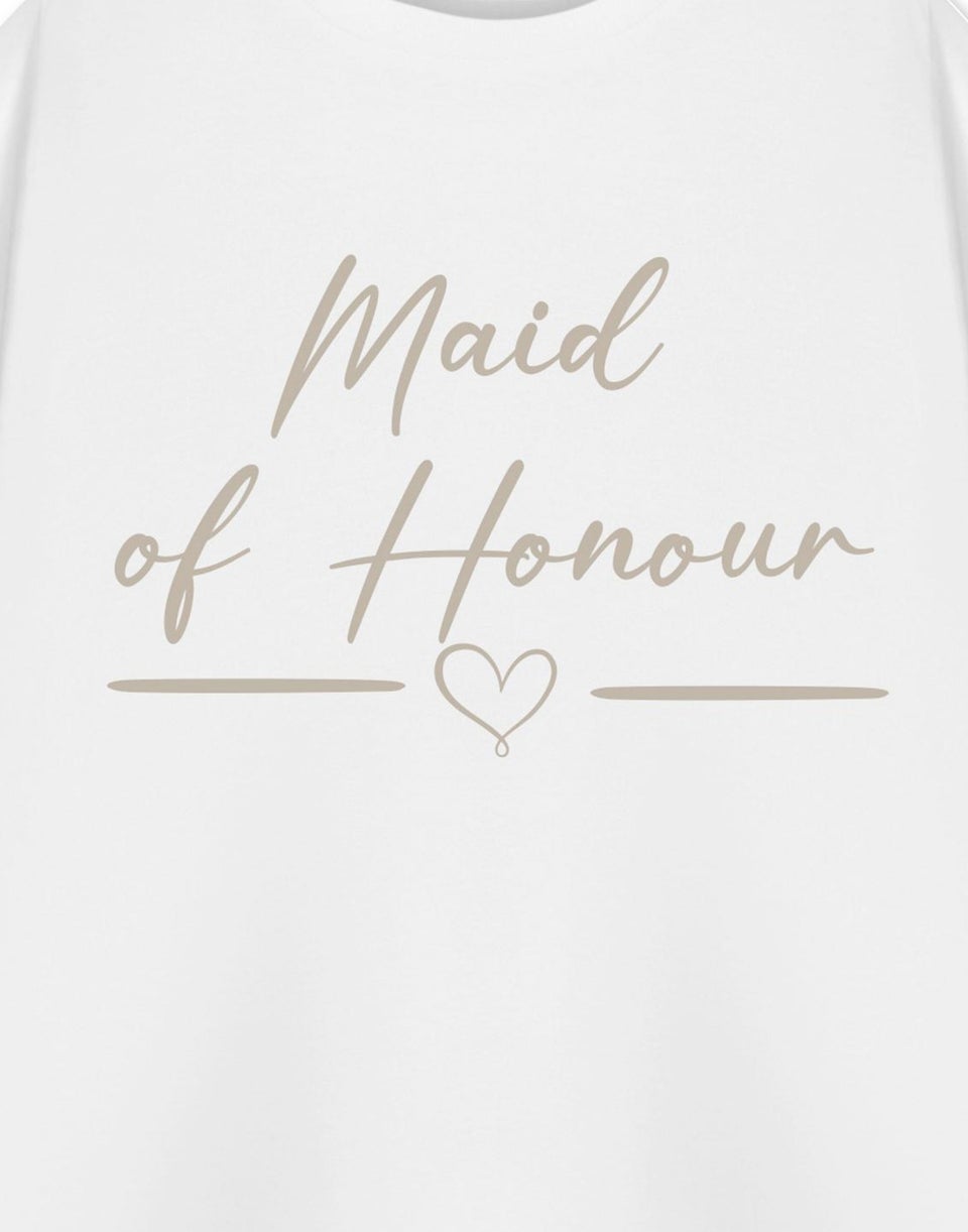 Show Me The Merch Maid Of Honour White T Shirt