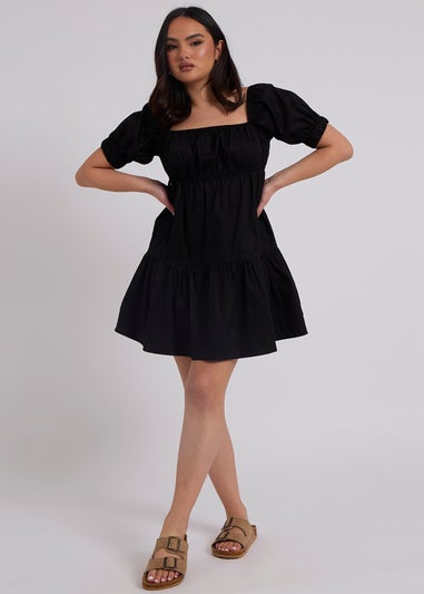 Urban Bliss Prairie Black Tiered Dress