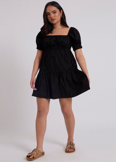 Urban Bliss Prairie Black Tiered Dress
