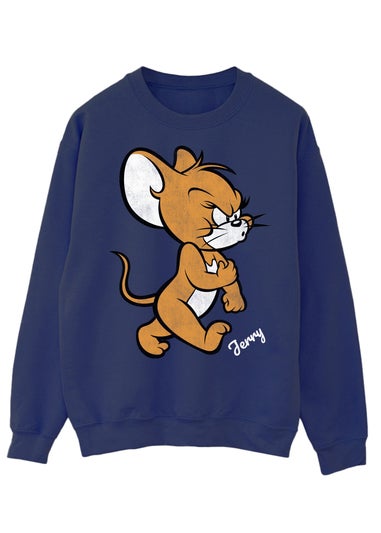 Tom & Jerry Angry Mouse Navy Graphic Sweatshirt
