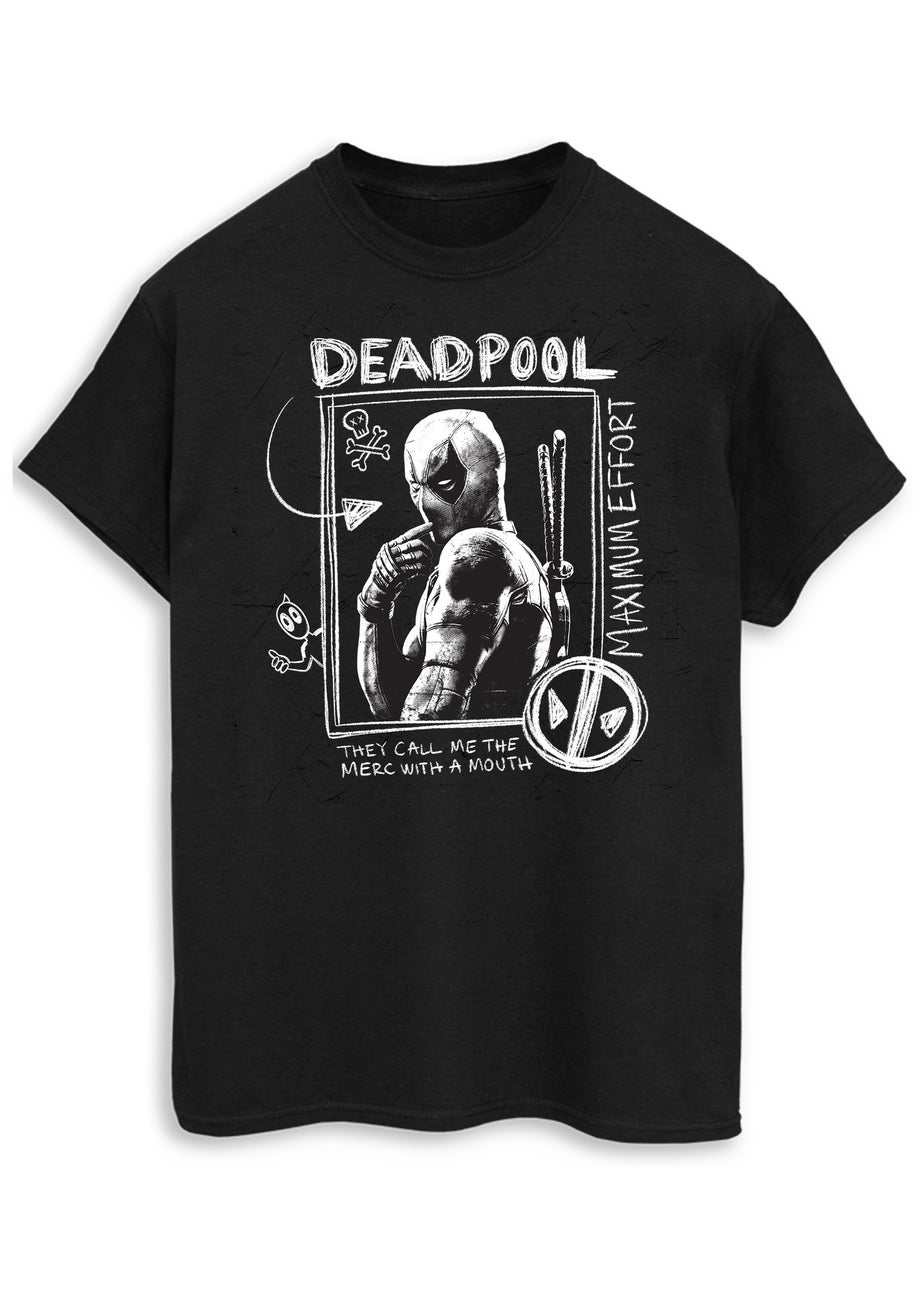Marvel Deadpool Maximum Effort Black Graphic T-Shirt