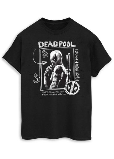 Marvel Deadpool Maximum Effort Black Graphic T-Shirt