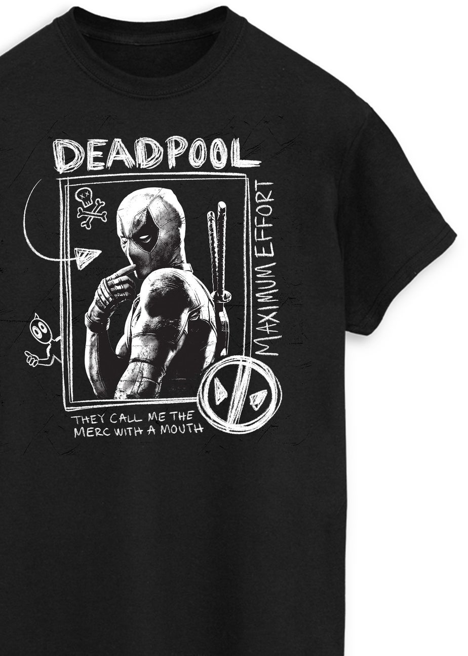 Marvel Deadpool Maximum Effort Black Graphic T-Shirt