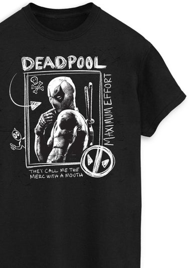 Marvel Deadpool Maximum Effort Black Graphic T-Shirt