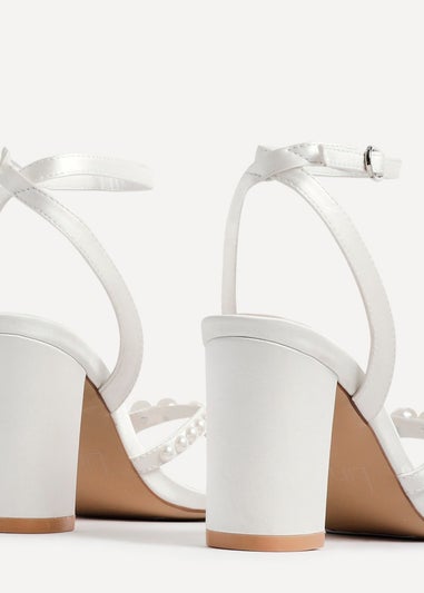 Linzi Enchanted Ivory Block Heeled Sandals