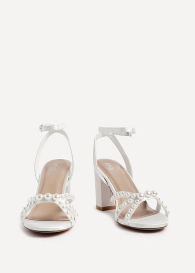 Linzi Enchanted Ivory Block Heeled Sandals