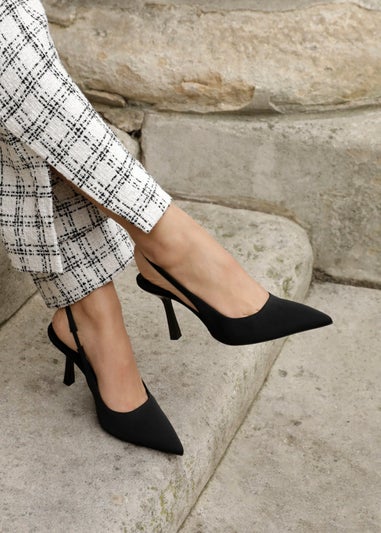 Linzi Dash Black Scuba Court Heel