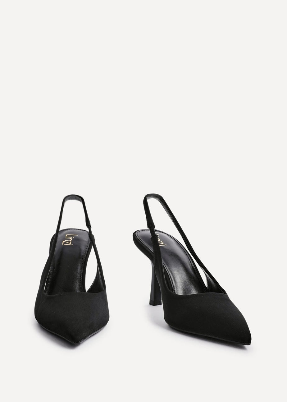 Linzi Dash Black Scuba Court Heel