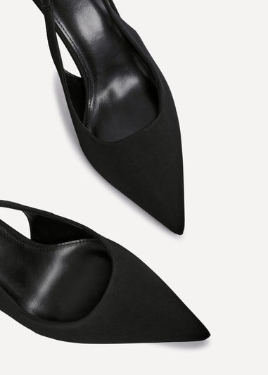 Linzi Dash Black Scuba Court Heel